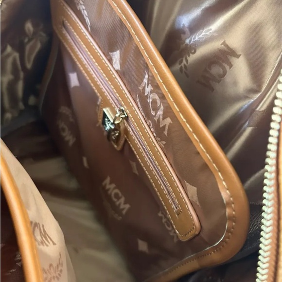 MCM Cognac Logo Backpack for Men - Picture 3 of 3